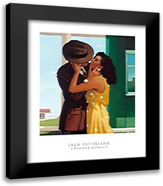 Last Great Romantic 20x24 Black Modern Wood Framed Art Print Poster by Vettriano, Jack