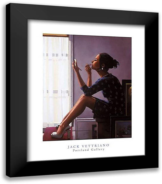 Only the Deepest Red II 20x24 Black Modern Wood Framed Art Print Poster by Vettriano, Jack
