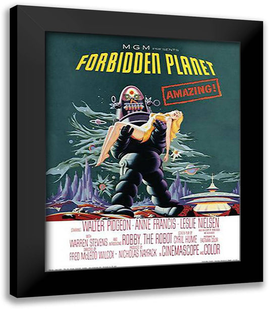 Forbidden Planet 15x18 Black Modern Wood Framed Art Print Poster