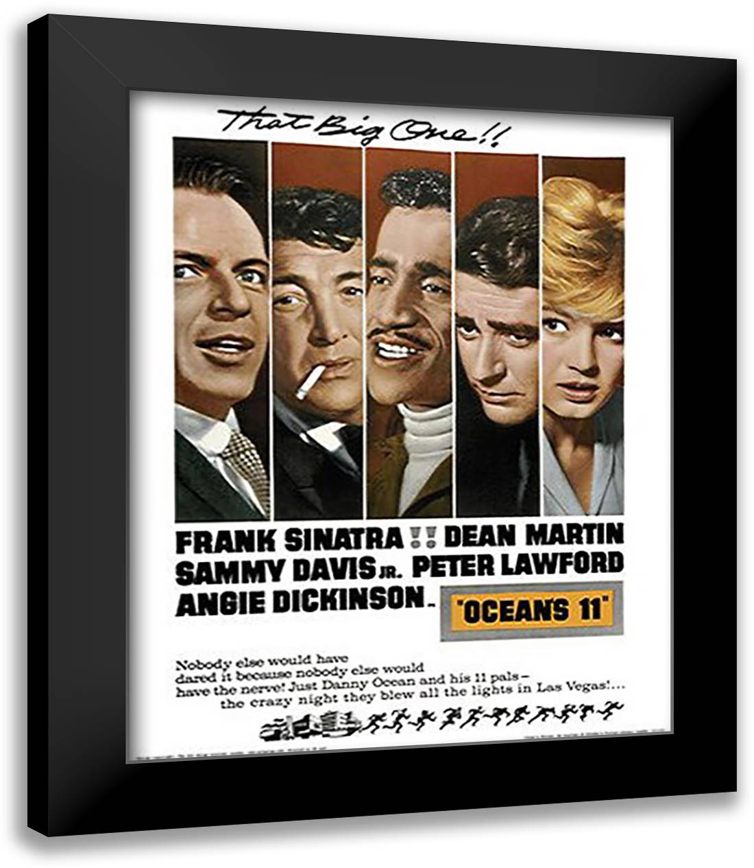 Oceans Eleven 15x18 Black Modern Wood Framed Art Print Poster