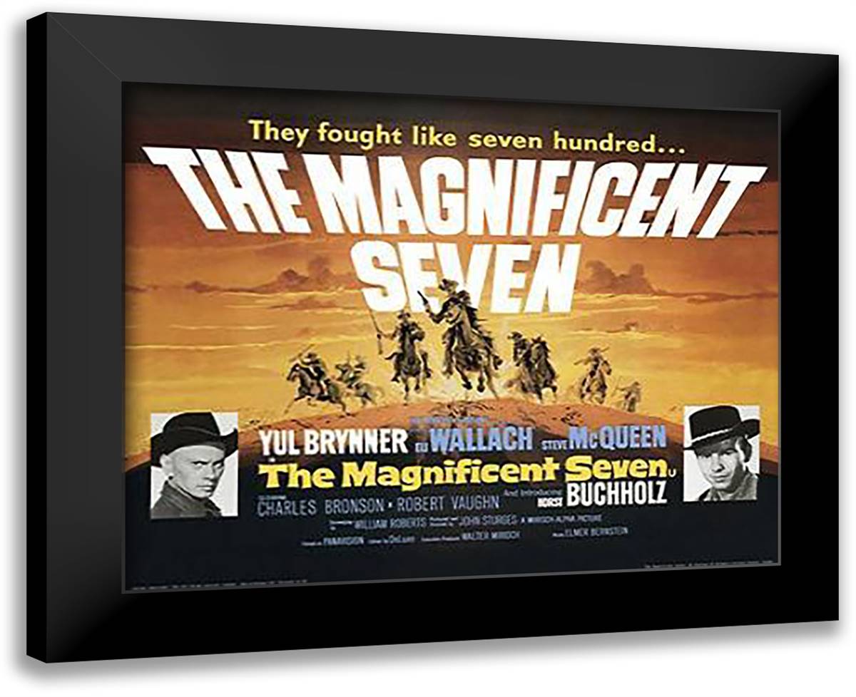 Magnificent Seven 18x15 Black Modern Wood Framed Art Print Poster