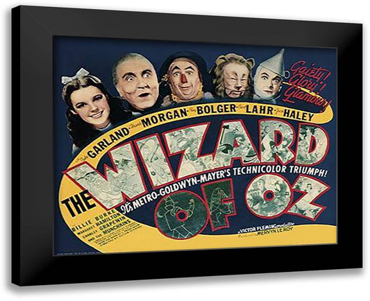 Wizard Of Oz 18x15 Black Modern Wood Framed Art Print Poster