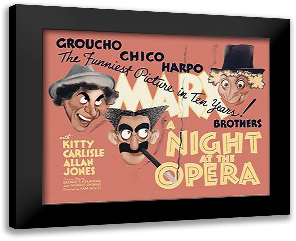Night At The Opera 18x15 Black Modern Wood Framed Art Print Poster