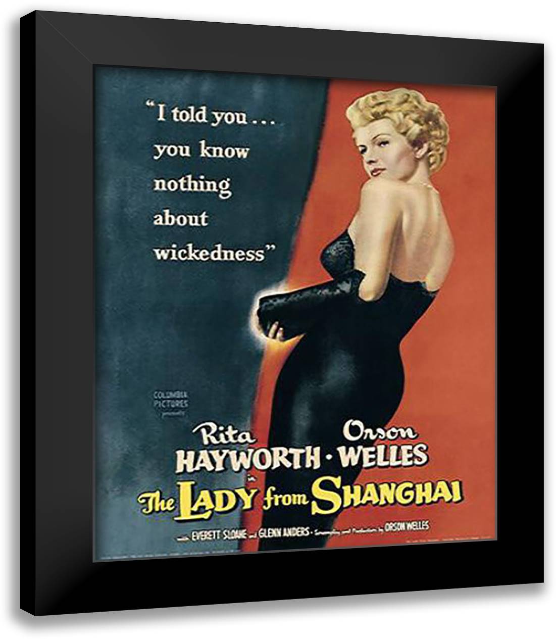 Lady From Shanghai 15x18 Black Modern Wood Framed Art Print Poster