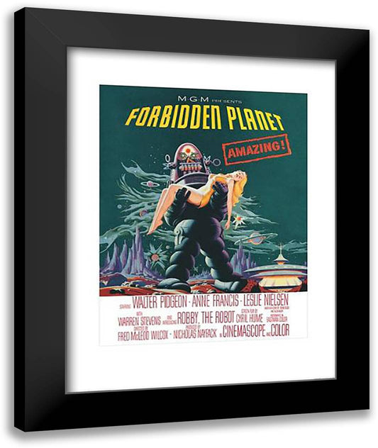 Forbidden Planet 28x36 Black Modern Wood Framed Art Print Poster