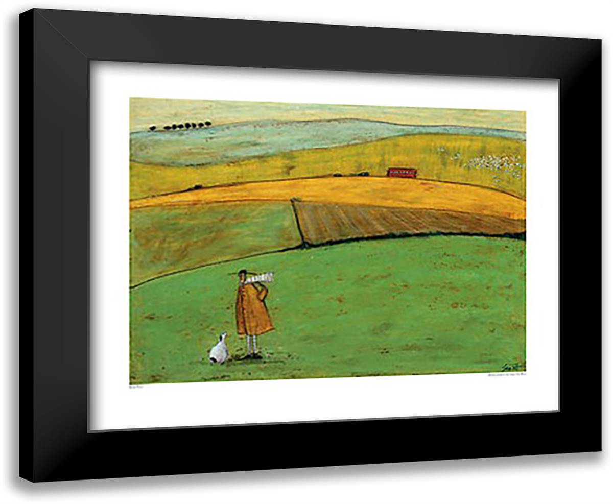 Doris Wants to Take the Bus 24x20 Black Modern Wood Framed Art Print Poster by Toft, Sam