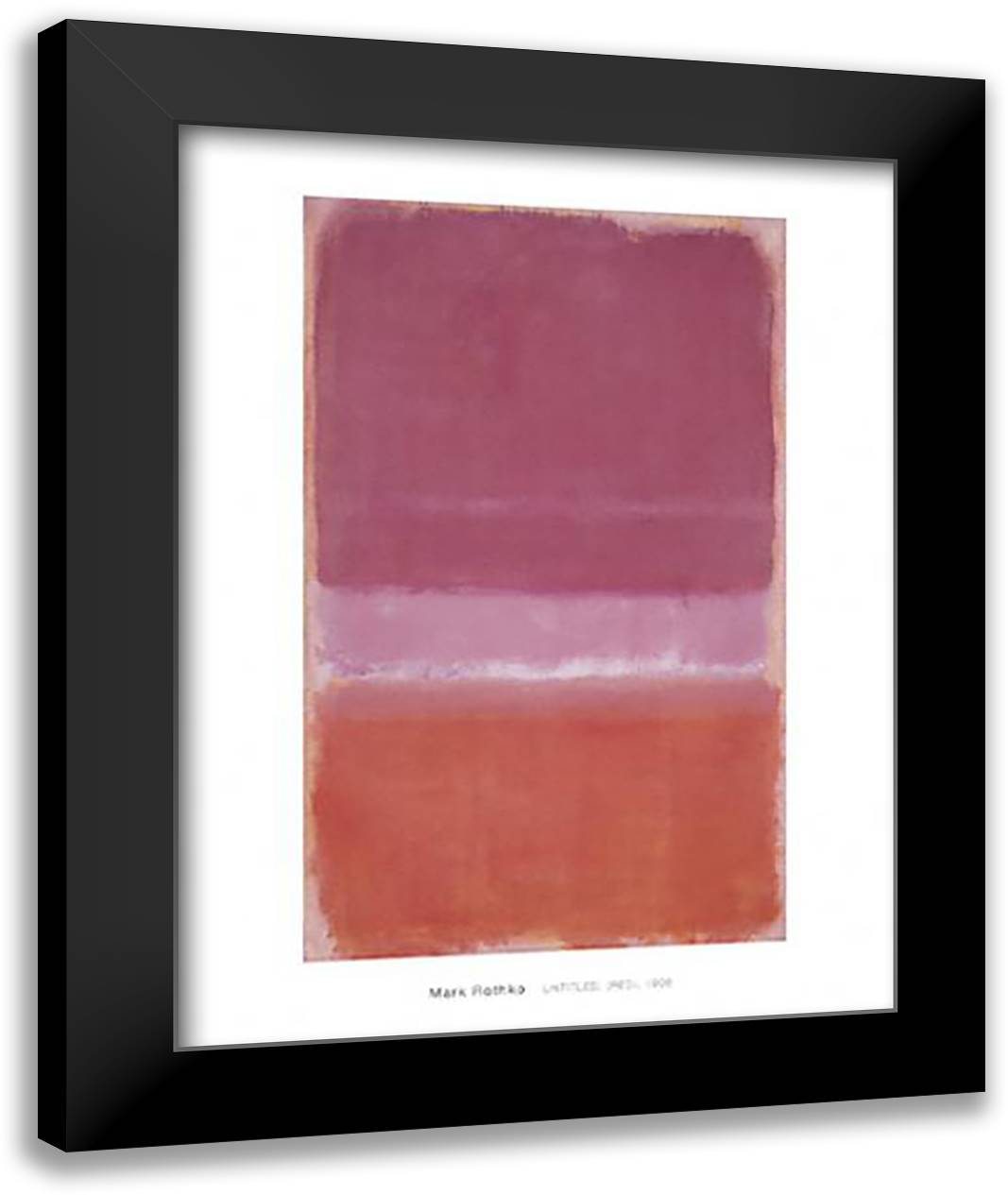 Untitled (Red), 1956 28x36 Black Modern Wood Framed Art Print Poster by Rothko, Mark