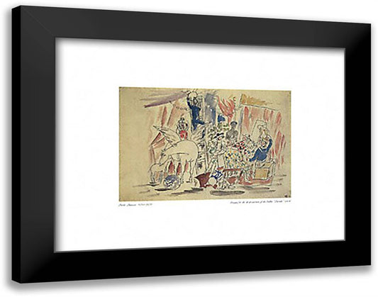 Design for the Backdrop of the Ballet 'Parade' 20x16 Black Modern Wood Framed Art Print Poster by Picasso, Pablo