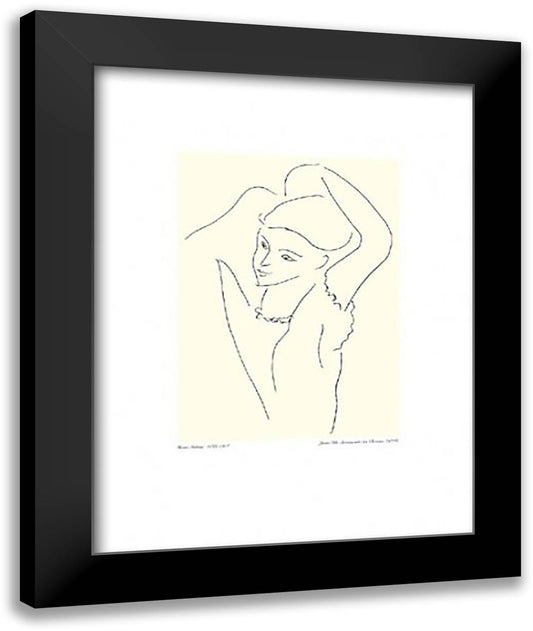 Jeune Fille 16x20 Black Modern Wood Framed Art Print Poster by Matisse, Henri