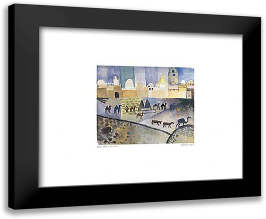 Kairouan I 24x20 Black Modern Wood Framed Art Print Poster by Macke, August