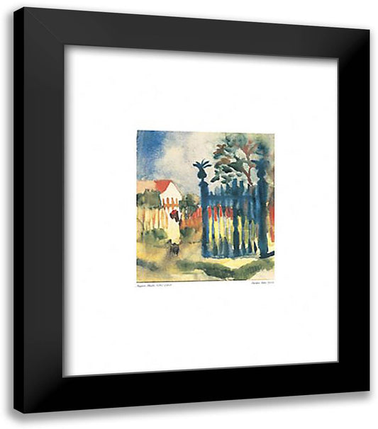 Garden Gate 20x24 Black Modern Wood Framed Art Print Poster by Macke, August