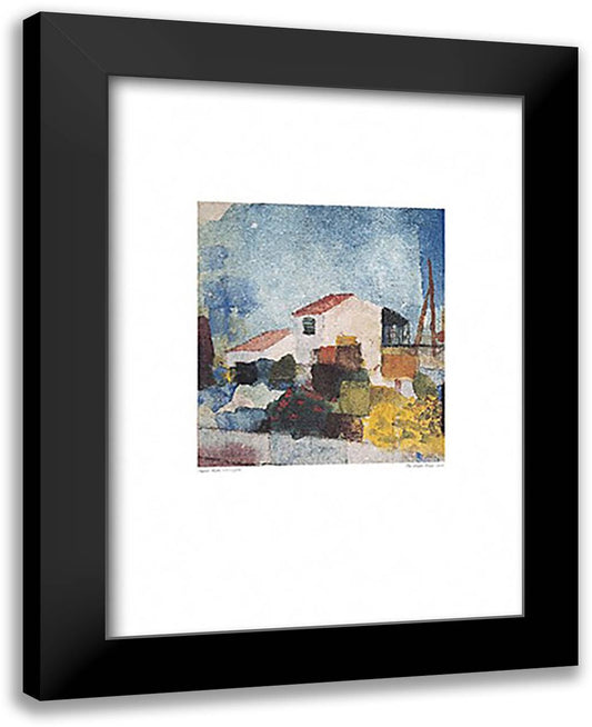 The Bright House 20x24 Black Modern Wood Framed Art Print Poster by Macke, August