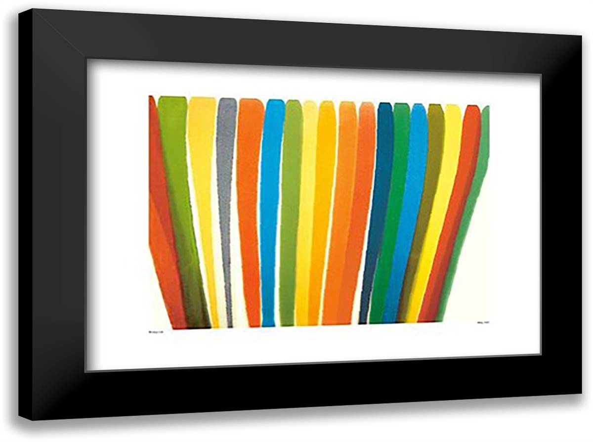 While, 1960 40x28 Black Modern Wood Framed Art Print Poster by Louis, Morris