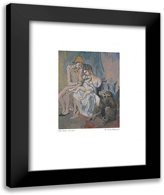 The Acrobat family 16x20 Black Modern Wood Framed Art Print Poster by Picasso, Pablo