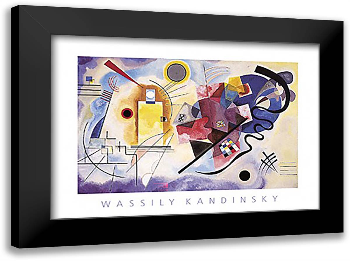 Gelb, Rot, Blau, c.1925 40x28 Black Modern Wood Framed Art Print Poster by Kandinsky, Wassily