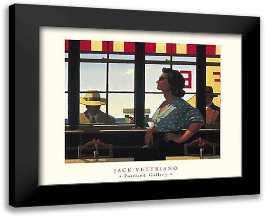 Date with Fate 24x20 Black Modern Wood Framed Art Print Poster by Vettriano, Jack