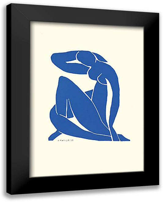 Blue Nude II 28x40 Black Modern Wood Framed Art Print Poster by Matisse, Henri