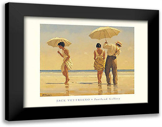 Mad Dogs 36x28 Black Modern Wood Framed Art Print Poster by Vettriano, Jack