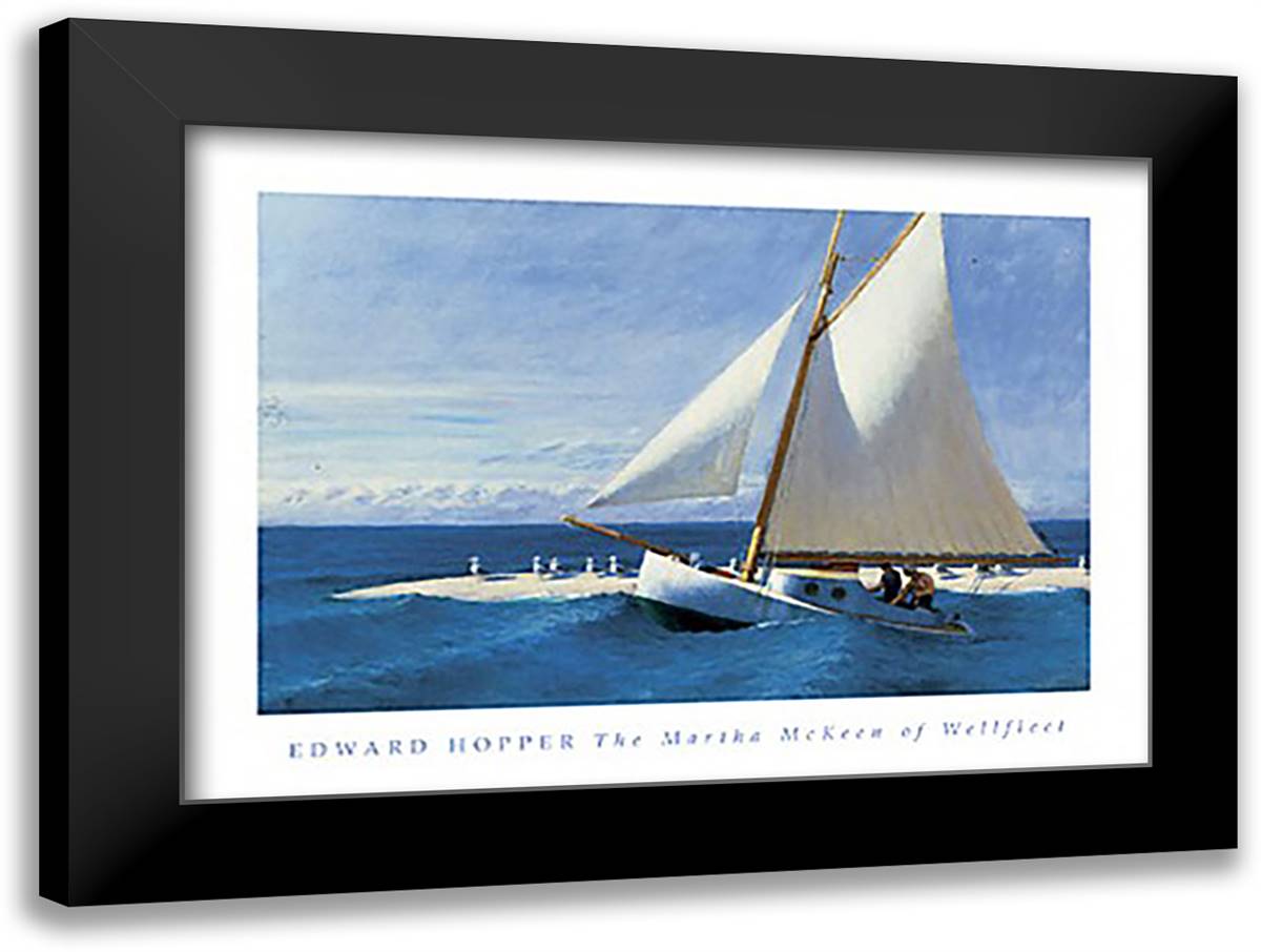 The Martha McKeen of Wellfleet 32x24 Black Modern Wood Framed Art Print Poster by Hopper, Edward