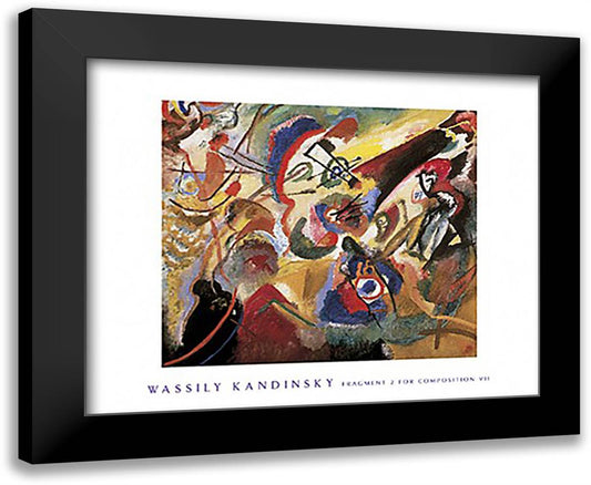 Fragment 2 for Composition VII 24x20 Black Modern Wood Framed Art Print Poster by Kandinsky, Wassily