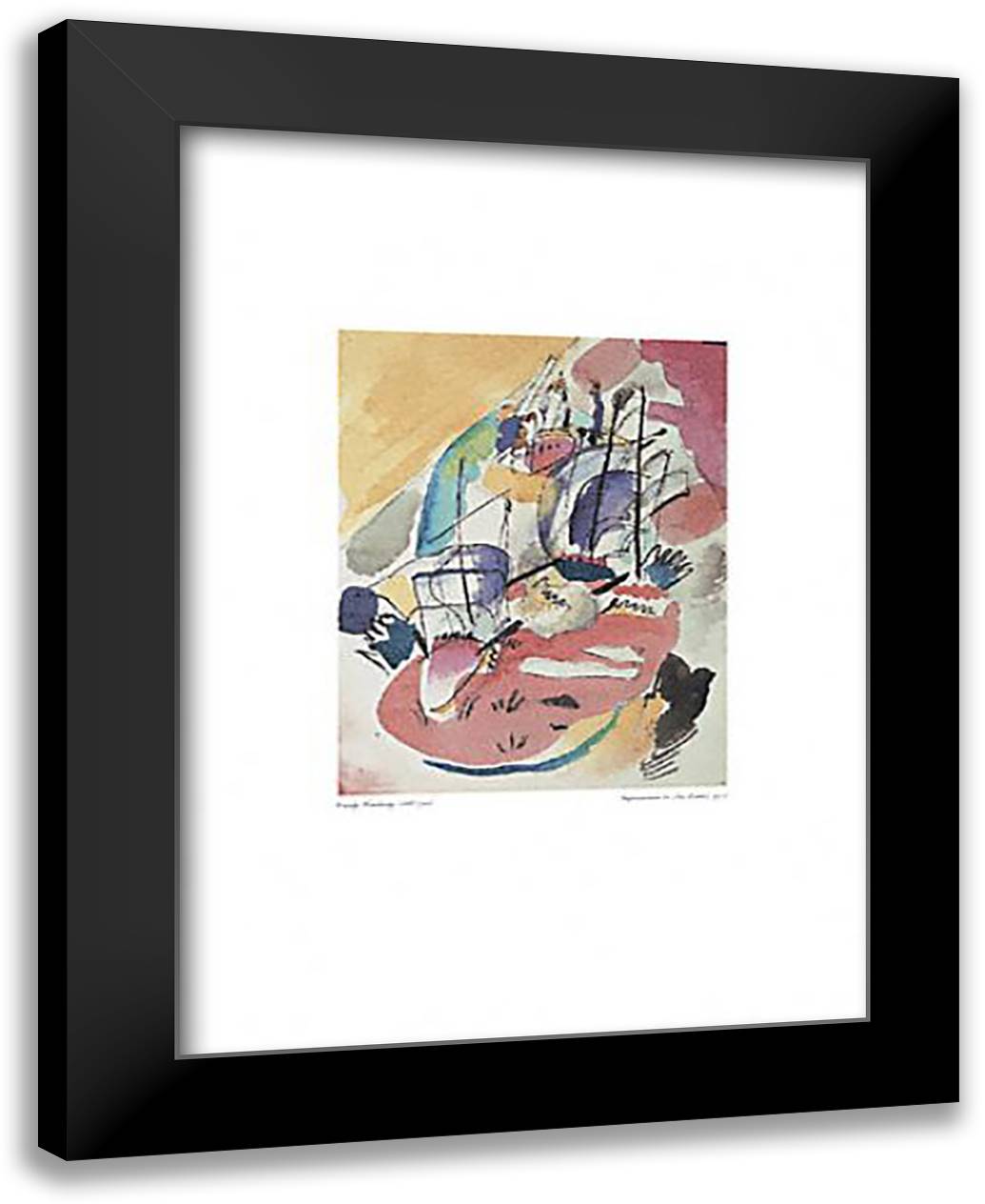 Improvisation 31 24x32 Black Modern Wood Framed Art Print Poster by Kandinsky, Wassily