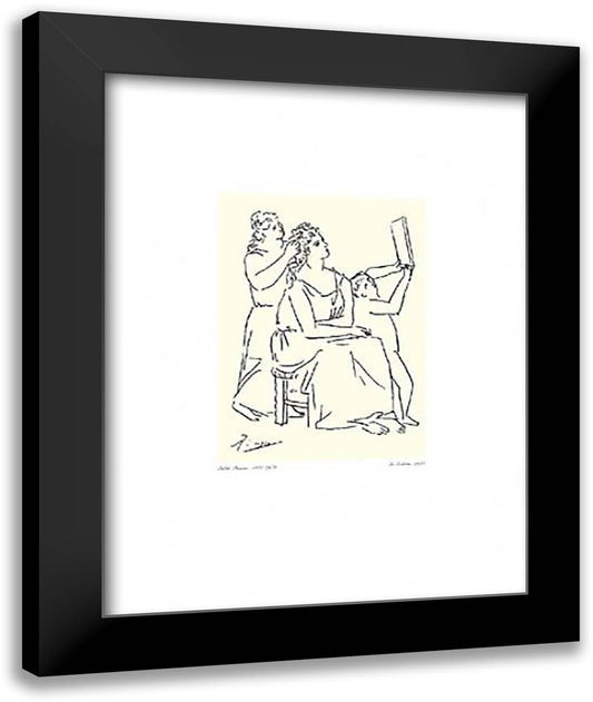 La Toilette 16x20 Black Modern Wood Framed Art Print Poster by Picasso, Pablo