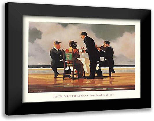 Elegy for a Dead Admiral 36x28 Black Modern Wood Framed Art Print Poster by Vettriano, Jack