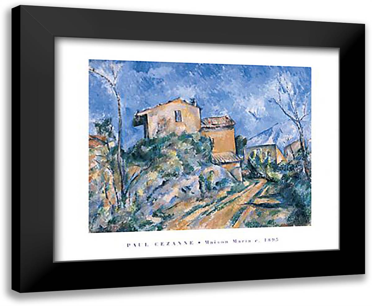 Maison Maria 24x20 Black Modern Wood Framed Art Print Poster by Cezanne, Paul