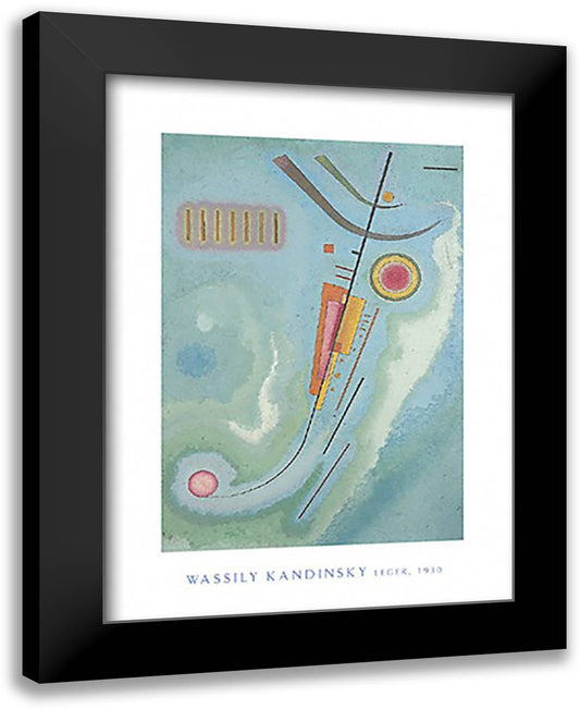 Leger 24x32 Black Modern Wood Framed Art Print Poster by Kandinsky, Wassily