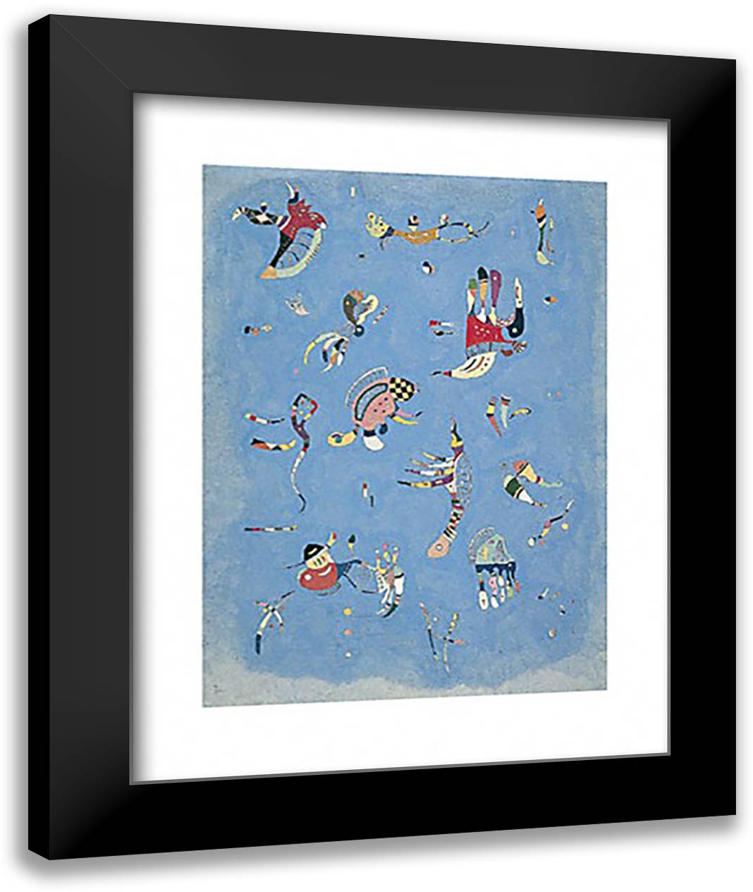 Bleu de Ciel 16x20 Black Modern Wood Framed Art Print Poster by Kandinsky, Wassily