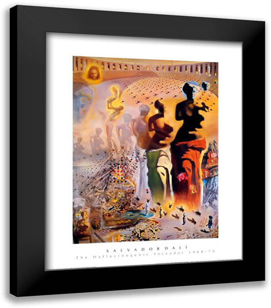 The Hallucinogenic Toreador, c.1970 20x24 Black Modern Wood Framed Art Print Poster by Dali, Salvador