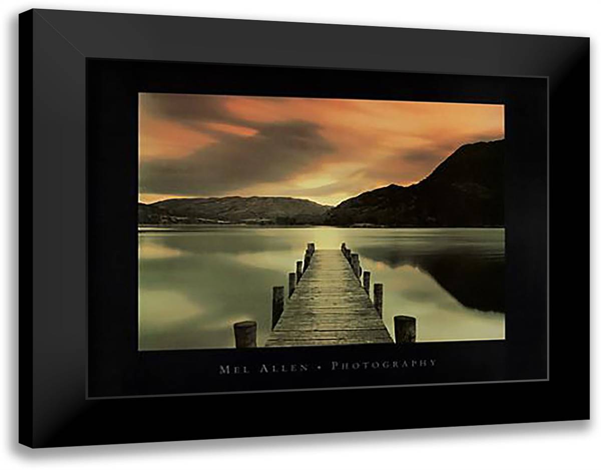 Ullswater, Glenridding, Cumbria 36x28 Black Modern Wood Framed Art Print Poster by Allen, Mel