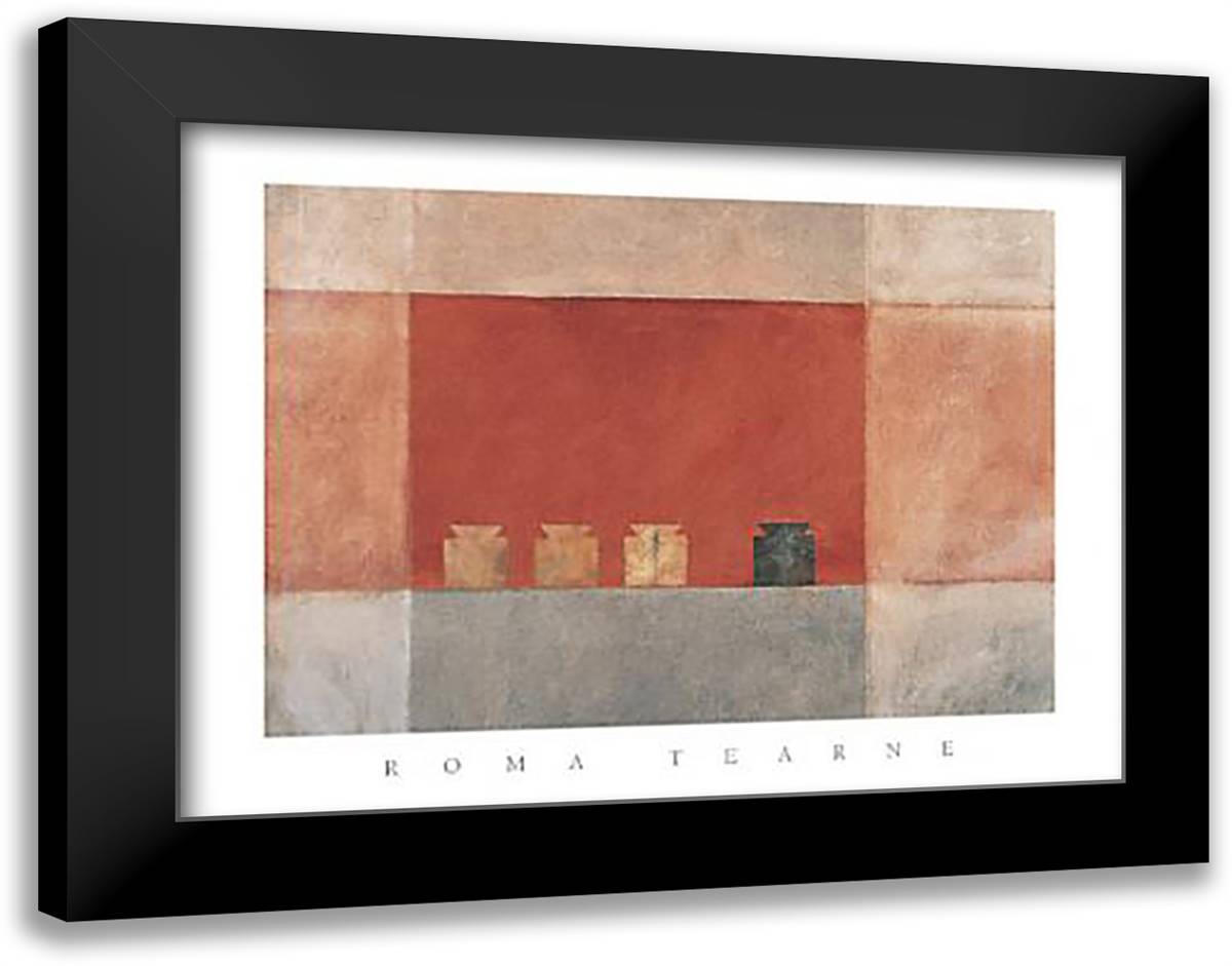 Powders 36x28 Black Modern Wood Framed Art Print Poster by Tearne, Roma