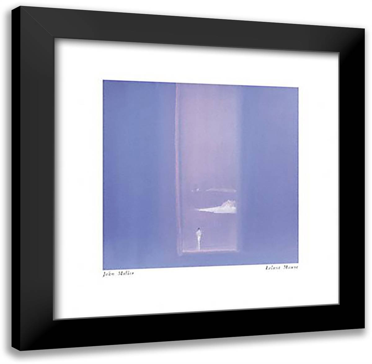 Lelant Mauve 20x20 Black Modern Wood Framed Art Print Poster by Miller, John