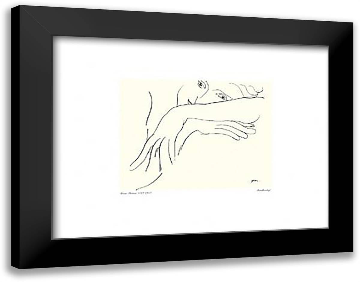 Handkerchief 36x28 Black Modern Wood Framed Art Print Poster by Matisse, Henri
