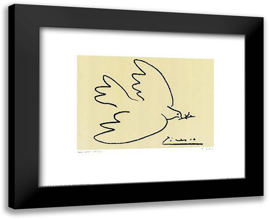 Dove of Peace 24x20 Black Modern Wood Framed Art Print Poster by Picasso, Pablo