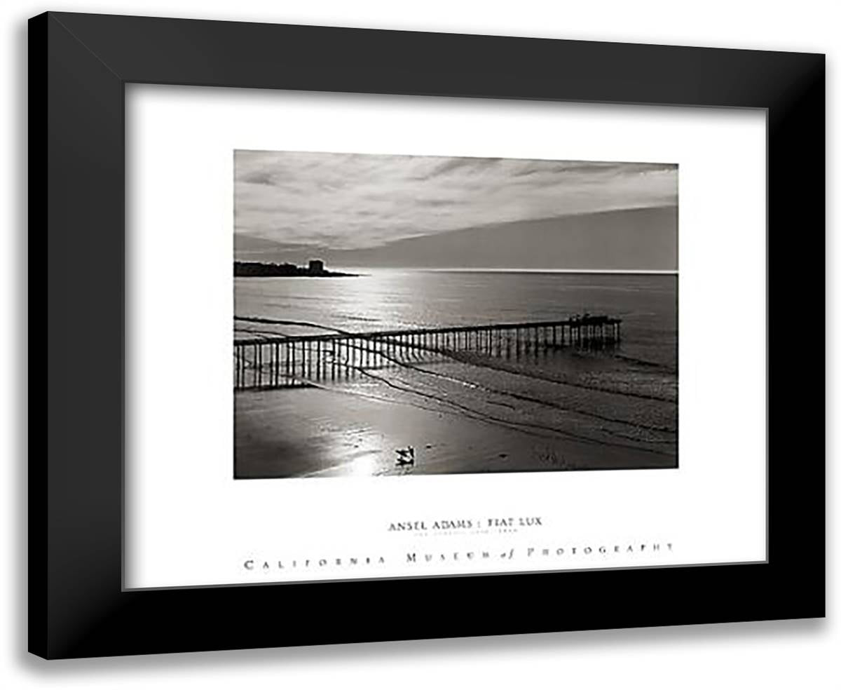 The Scripps Pier, 1966 34x28 Black Modern Wood Framed Art Print Poster by Adams, Ansel