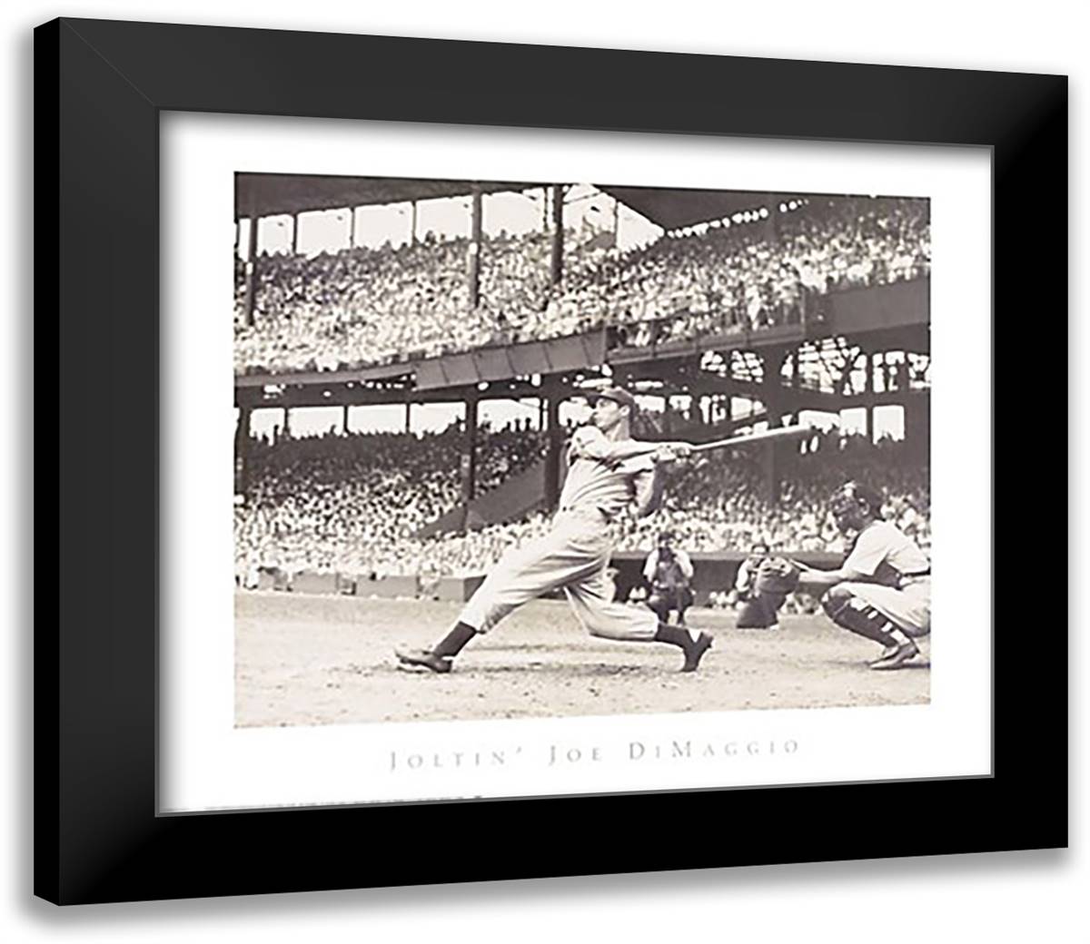 Joltin' Joe DiMaggio 32x28 Black Modern Wood Framed Art Print Poster by Bettmann-Corbis
