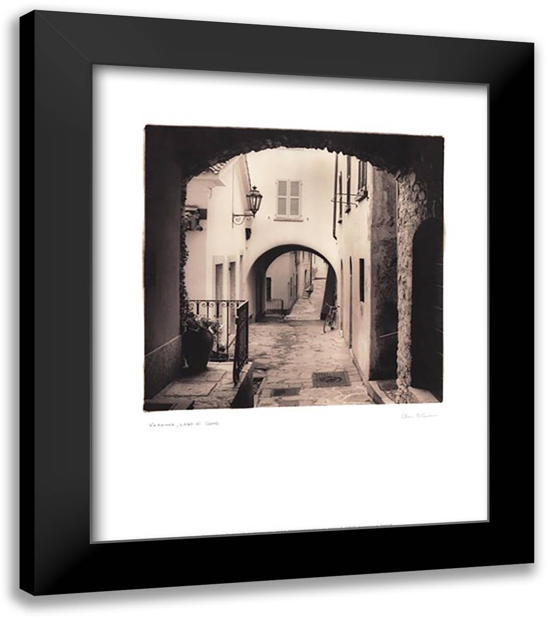 Varenna, Lago di Como 20x24 Black Modern Wood Framed Art Print Poster by Blaustein, Alan