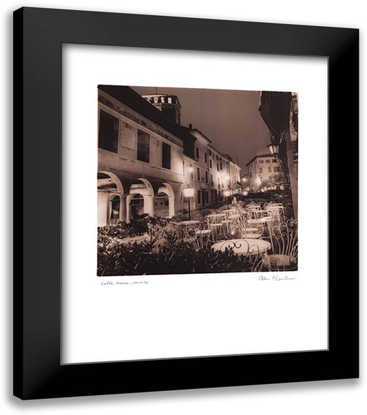 Caffe, Asolo, Veneto 20x24 Black Modern Wood Framed Art Print Poster by Blaustein, Alan