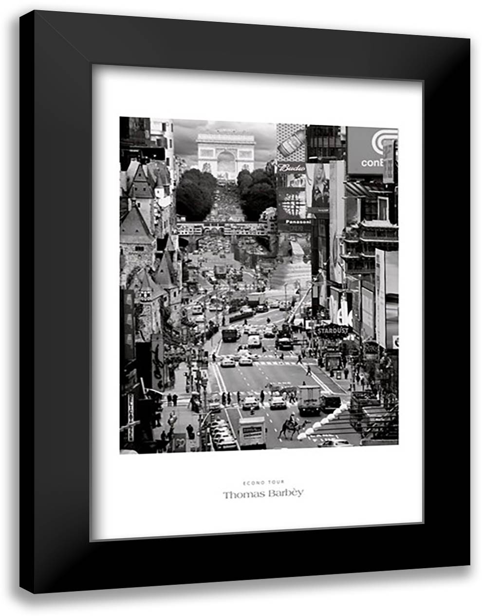 Econo Tour 28x40 Black Modern Wood Framed Art Print Poster by Barbey, Thomas