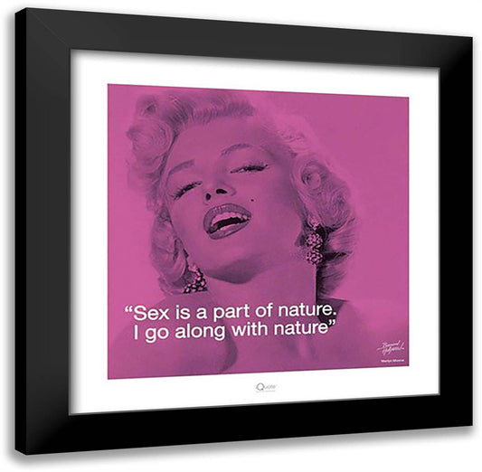 Marilyn Monroe- Nature 20x20 Black Modern Wood Framed Art Print Poster by Hollywood, Bernard