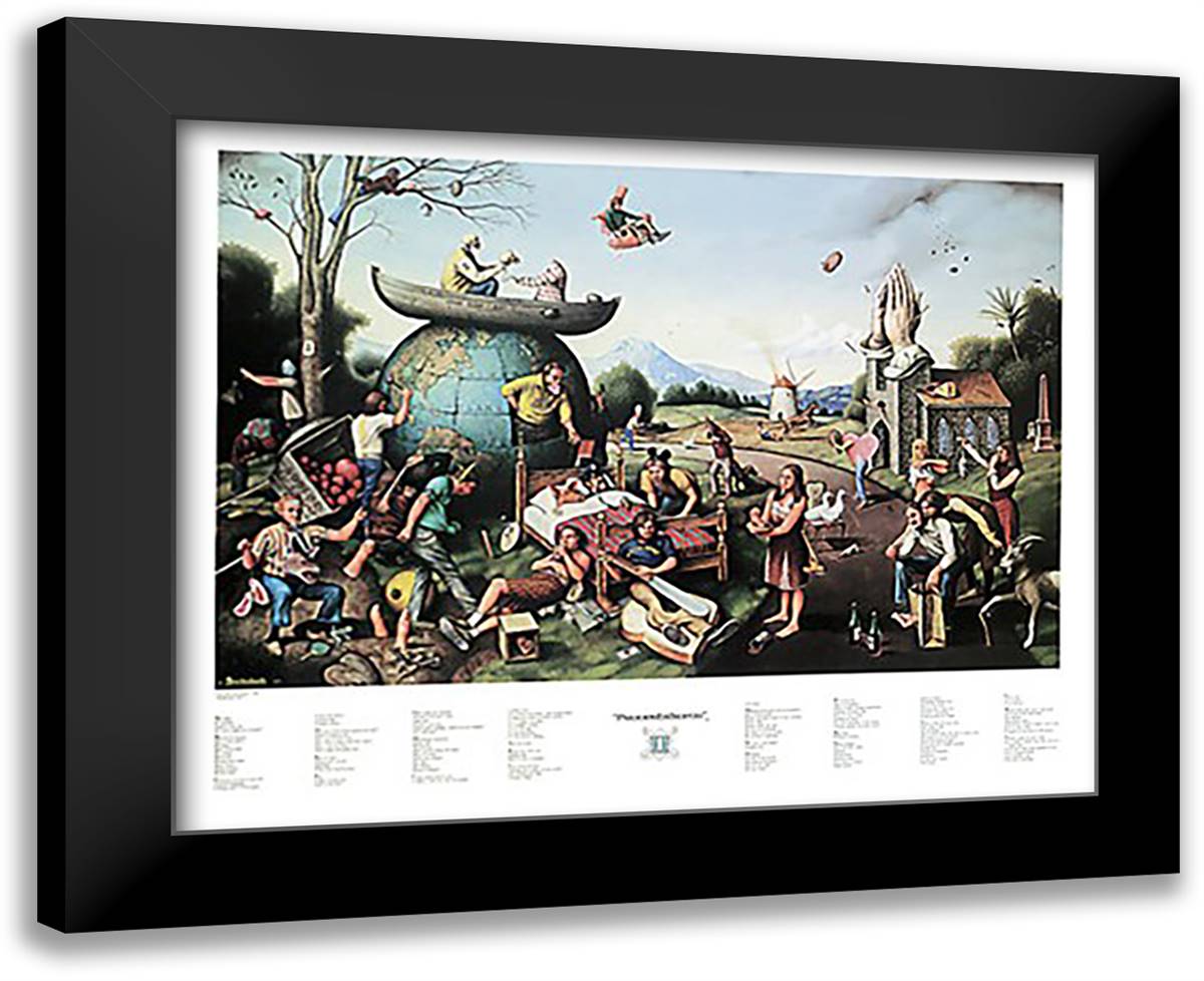 Proverbidioms II 32x26 Black Modern Wood Framed Art Print Poster by Breitenbach, Thomas E.