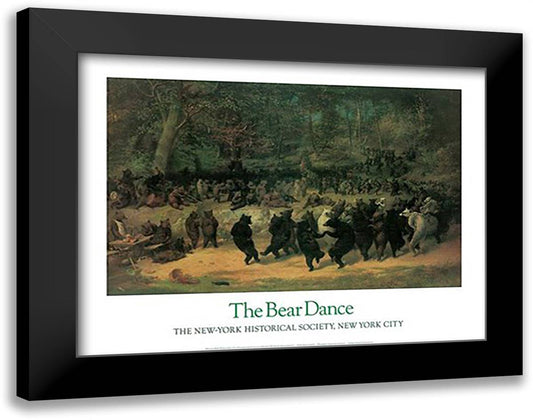 Bear Dance 40x28 Black Modern Wood Framed Art Print Poster by Beard, William