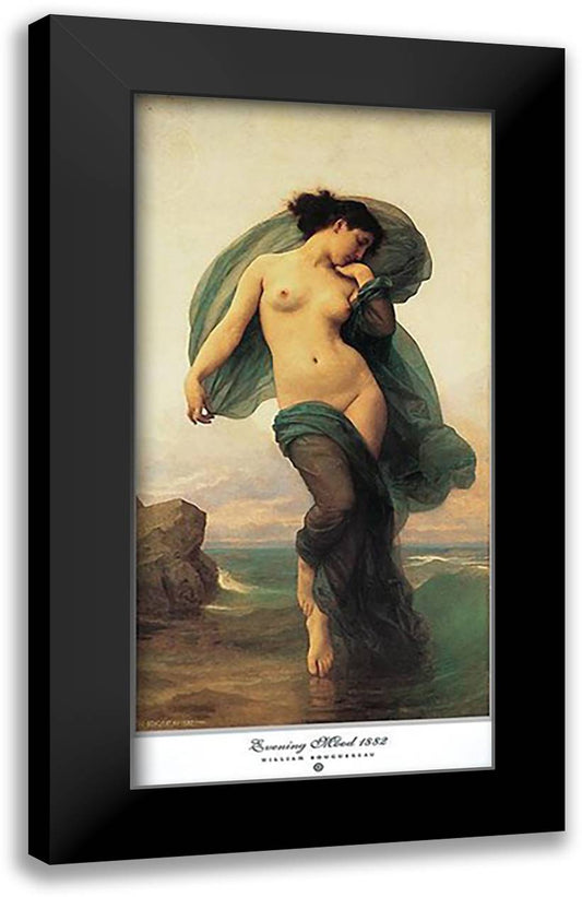 Evening Mood, 1882 20x40 Black Modern Wood Framed Art Print Poster by Bouguereau, William Adolphe