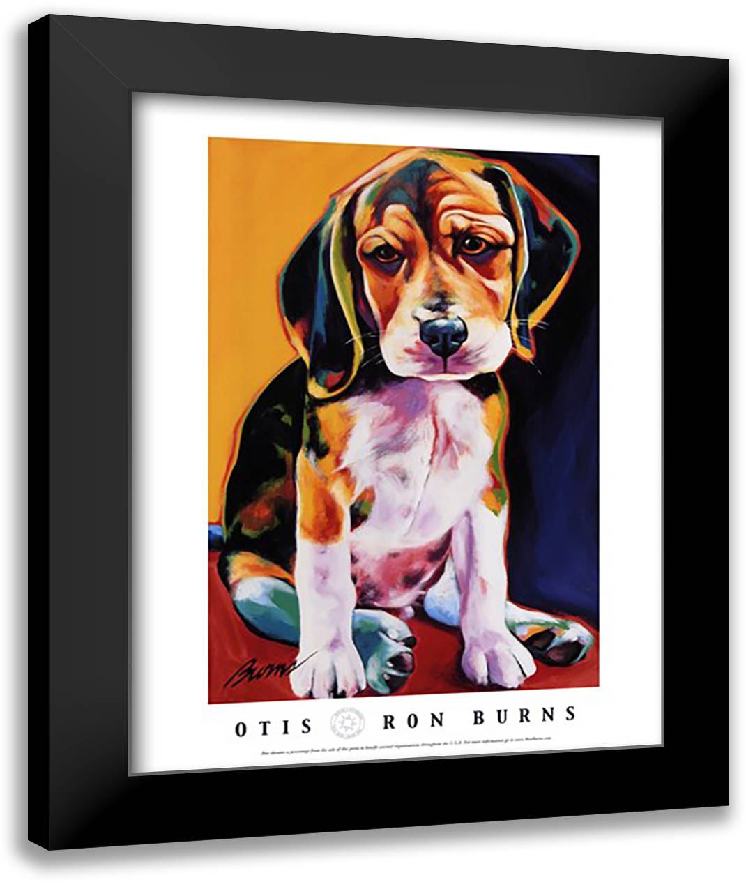 Otis 22x28 Black Modern Wood Framed Art Print Poster by Burns, Ron
