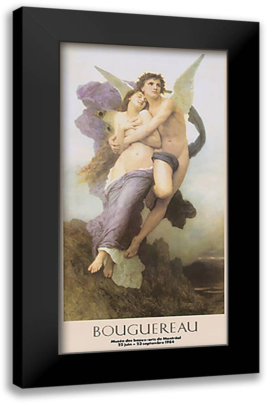Le Ravissement de Psyche 20x40 Black Modern Wood Framed Art Print Poster by Bouguereau, William Adolphe
