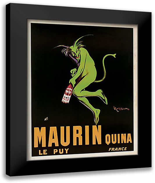 Maurin Quina, 1920 26x36 Black Modern Wood Framed Art Print Poster by Cappiello, Leonetto