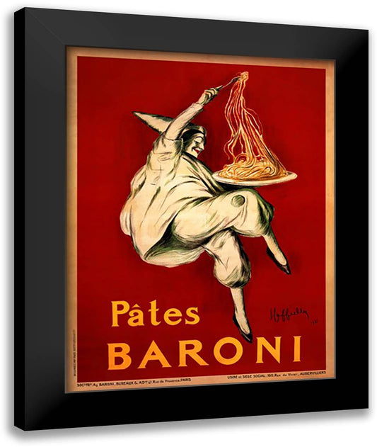 Pates Baroni 28x36 Black Modern Wood Framed Art Print Poster by Cappiello, Leonetto