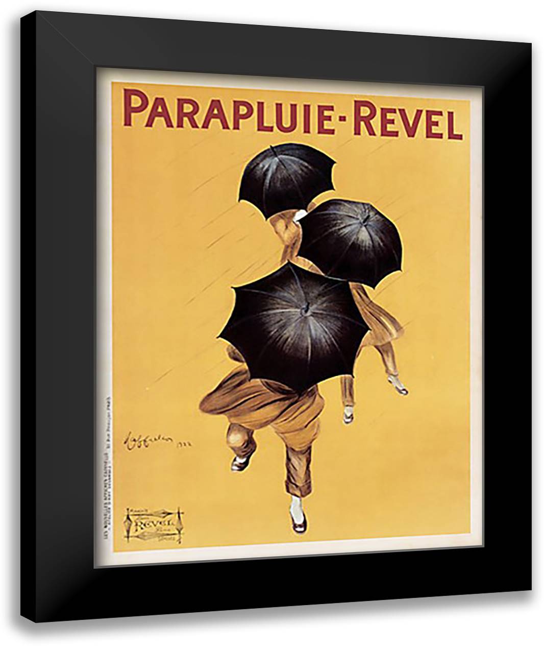 Parapluie-Revel, 1922 28x36 Black Modern Wood Framed Art Print Poster by Cappiello, Leonetto